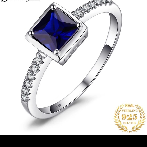 Jewelry - Sapphire and diamonds ring size 6